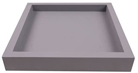 KUYWLMKMZZ Soucoupe carrée en argile pour pot de fleurs de salon (couleur : gris, taille : 40 cm)