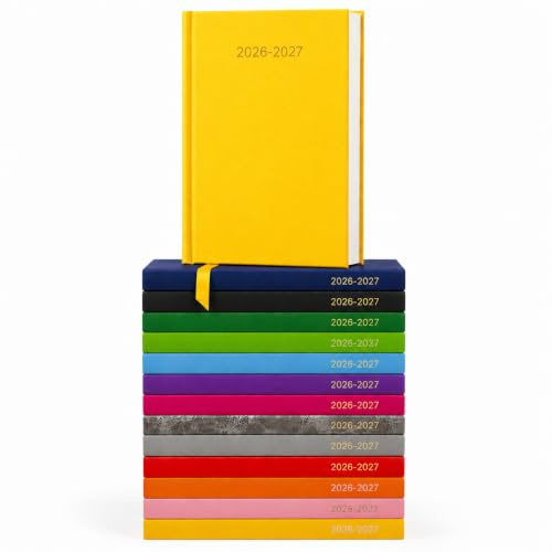 Schülerkalender 2026-2027 A4 Wochenplaner - Schülerkalender & Lehrerplaner, akademischer Wochenplaner Aug 2026 - Juli 2027, Hardcover Schul- & Universitätsplaner Gelb