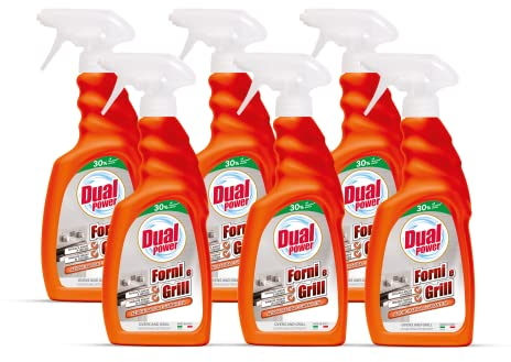 Dual Power, Forni e Grill, Detergente Alcalino per la Rimozione dei Residui di Cottura Grassi e Carbonizzati, Cappe, Piastre di Cottura