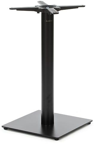 Dublino Premium Tischgestell Stahl- PJ6087 | schwarz | Höhe 72 cm | Bodenplatte 40x40 cm | max. Tischplattengröße 70x70 cm | Ideal für Esstische