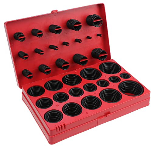Gueenky 419 Pièces Joints Toriques Kit Caoutchouc Nitrile, 3-50 mm Rondelles Joints, 32 Tailles Joints Toriques d'Étanchéité avec Crochets, O-ring Joint pour Hydraulique Plomberie Robinetterie