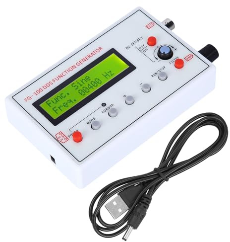 FG‑100 Generatore di Funzioni DDS 1HZ‑500KHz Generatore di Segnali Funzionali Contatore Frequenza Stabile Triangolo Sinusoidale Quadrato Forma D'onda a Dente di