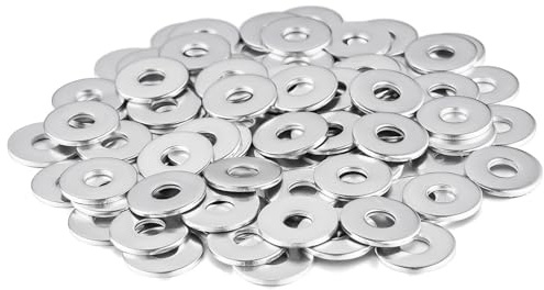 Flintronic Unterlegscheiben Edelstahl M6, 80 Stück Flach Sicherungsscheiben, 304 Rostfreie Karosseriescheiben Beilagscheiben Metallscheiben für Schrauben Muttern Gewindestange, M6*18 * 1.5MM