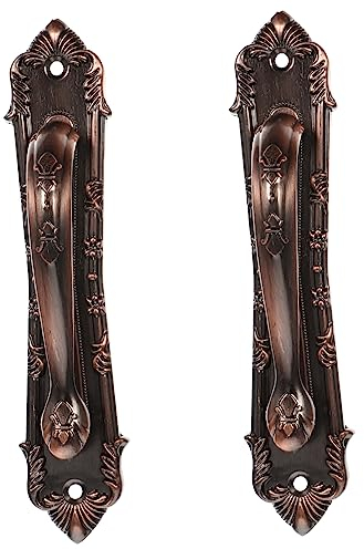 BESTonZON 2stücke Antike Holz Türgriffe Vintage Türpull Bars Für Fenster Und Türen Rotbraun Installieren Für Möbel Und Inneneinrichtungen