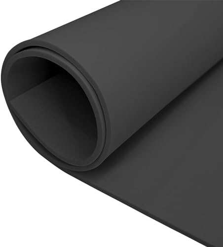 Skumskiva, svart, Eva skumbräda, – 350 mm (B) x 2 mm (D) x 1,6 m (L) skumplattor, EVA-skumgummi, för cosplay, kostym, hantverk, gör-det-själv-projekt