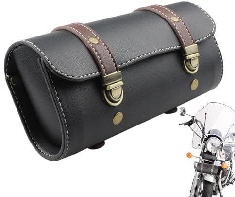 1/2 Stück Fahrrad-Lenkertasche – Dirt-Bike-Lenkertasche, Leder-Motorrad-Rolltasche, Werkzeug-Organizer, runde Gabeltaschen, Motorrad-Lenkertasche für Fahrräder, MTBs, Pendler