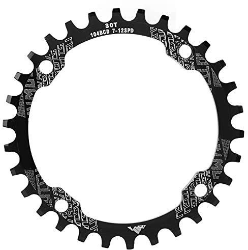 Mountainbike-Kettenblatt,Aluminium Single Speed Kettenblatt mit positivem negativem Zahn 30 Zähne für Single Speed Bikes Mountainbiker Offroad Trekking und All-Mountain Nutzung
