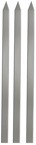 DIOXSTAR Flat BBQ Kebab Skewer, Stainless Steel, Flat Design, Secure Holding, Versatile Use, Easy to Clean, Durable and Reusable, Outdoor, Camping, Hiking (3 Pcs)