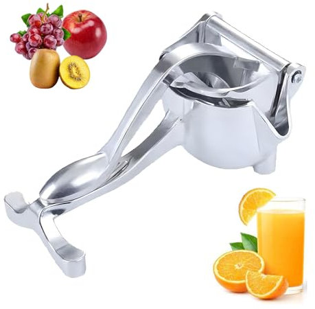 Xiciki Lemon Squeezers, Orange Squeezer, Silver Manual Juicer - Heavy Duty Citrus Press for Effortless Juicing, Easy Clean Design, Ultimate Freshness for Your Daily Vitamin Boost