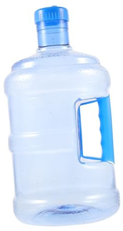 Happyyami Botella De Agua Mineral De 5 litros Asa, Cierre Seguro y Cuello De Rosca, Compatible Dispensadores, para Actividades Deportivas y Viajes En Coche