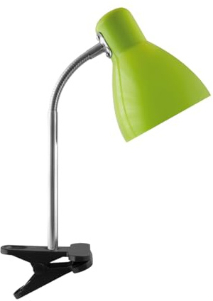 Licht-Erlebnisse Klemmleuchte Tisch E27 Flexarm 36 cm Grün Schwarz Kinderzimmerlampe Leselampe Sofa Bett Leselampe Kinderzimmer