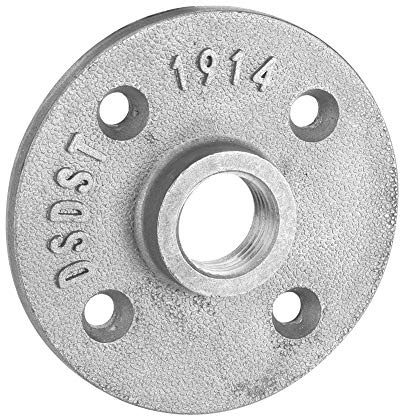 10pcs DN15 1/2in 4 Fori Flange Base Alluminio Scaffali in Lega di Fissaggio I Raccordi per Tubi per la Riparazione della Decorazione