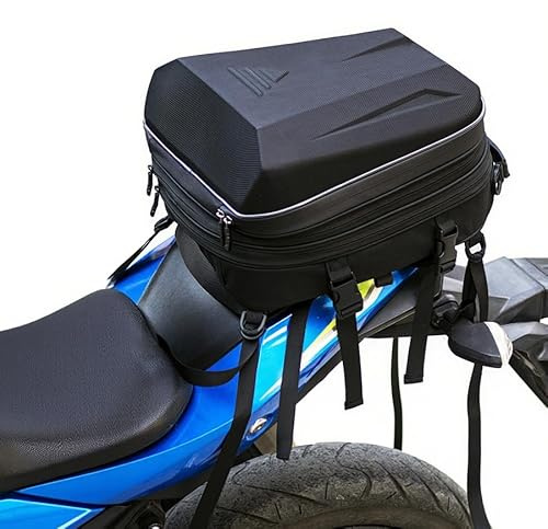 KPIRXO Borsa Moto Posteriore per Kymco AK550 AK 550, Borsa da Sella Posteriore Moto – Guscio Rigido Antipioggia Ideale per Viaggi, Casco, Attrezzi