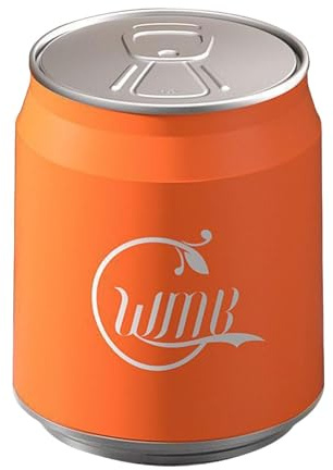 HuadaXtai Conteneur à Déchets En Forme de Canette de Cola avec Mécanisme de Pression pour Salon, Orange