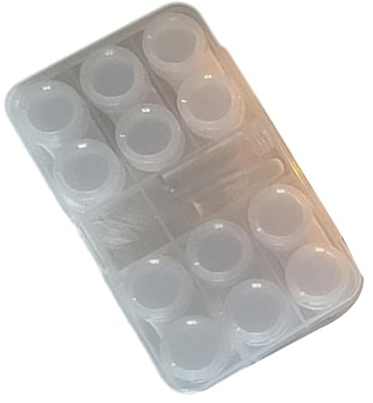 Wayfadacc Étui de rangement pour lentilles de voyage avec outil anti-poussière et 6 paires de porte-lentilles pour employés de bureau, étudiants, boîte à lentilles de voyage, transparent