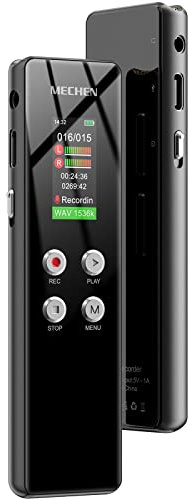 64GB Digital Voice Recorder: Voice-Activated Recording with Playback - Ideal Audio Device for Lectures, Meetings & Interviews | Dictaphone, MP3 Player, A-B Repeat & Password Protection