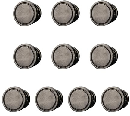 10Pieces Fashionable Metal Shoe Buckles For Men's Leather Sandals 1.3cm Diameter Replacement Rivets Screw Studs Buttons Footwear Decorative Studs