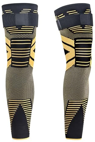 PAIGOO Knieorthese, Kompressions Kniebandage für Bein oder Waden zur Unterstützung, für Damen & Herren, ACL, Joggen, Basketball, Kniegelenks, Meniskus und Kraftsport, 2 Stück, XXL