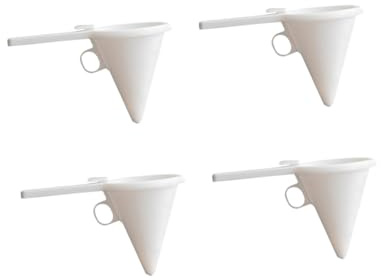 DEARMAMY 4pcs Handheld Cake Batter Dispenser Funnels for Baking, Plastic Material with Dispensing Icing Feature, Suitable for Modern Hotel Kitchen and Juice Shop Use