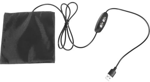 KAJNBN Alfombrilla Térmica USB Ajustable para Hámsteres y Pequeños Animales, Tapete Cálido 14 Cm Control de Temperatura, Manta Calefactora para Conejos, Aves y Roedores en Invierno