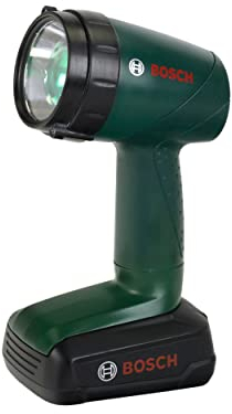 Theo Klein 8448 Bosch Akku-Lampe | Batteriebetriebene Lampe um 90 Grad drehbar | 4 Lichtfarben | Maße: 9,5 cm x 6,4 cm x 18 cm | Spielzeug für Kinder ab 3 Jahren