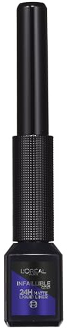 L'Oréal Paris Infaillible Eyeliner Liquido, Effetto Matte per Linee Audaci ed Impeccabili con Tenuta 24H, Finish Lucido, Applicazione Controllata e Precisa, Formula Waterproof, Tonalità: Blue