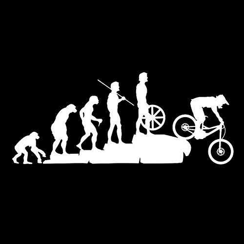 Porfeet Auto Aufkleber, Lustige Menschliche Evolution MTB Fahrrad Auto Fahrzeug Reflektierende Abziehbilder Aufkleber Dekoration