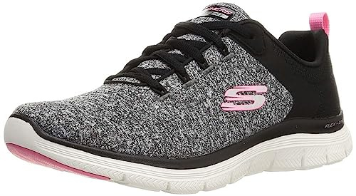 Skechers Flex Appeal 4.0, Scarpe da ginnastica Donna, Nero Rosa, 37 EU