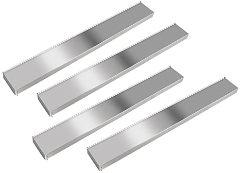 4er Set Magnetleiste selbstklebend 40cm - Messerleiste Edelstahl Ohne Bohren | Magnetschiene für Werkzeug & Küchenutensilien | Werkzeugleiste mit Klebeband | Messerhalter Wandhalter | Werkzeughalter