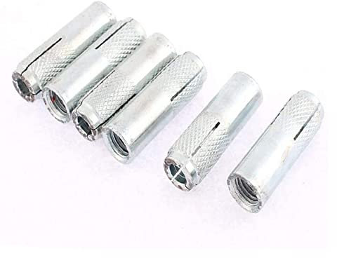 PULaif Ankerbolzen, Edelstahl-Dehnhülsen-Ankerschraubenbolzen, 6 Stück M12-Gewinde, innere Dehnbolzenschraube, 50 mm x 16 m: mehrere Farben, Größe: mittel (Farbe: Mehrfarbig).