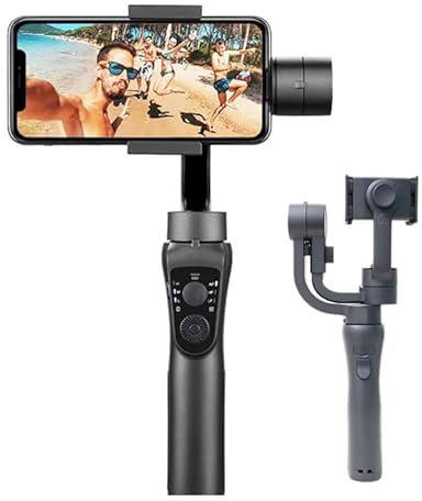 White Isle Gimbal - Gimbal estabilizado de mano de 3 ejes para teléfonos inteligentes: captura el brillo cinematográfico sobre la marcha
