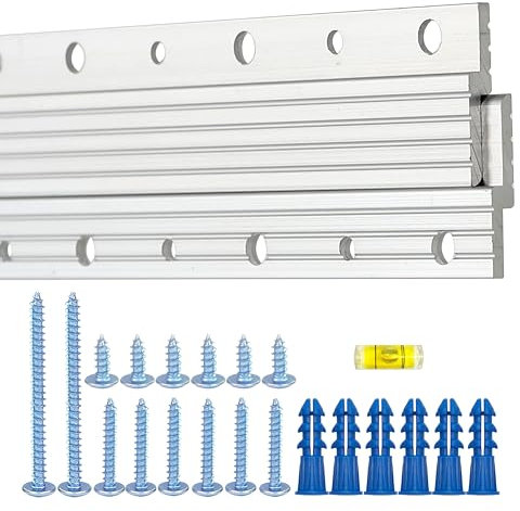 Französische Klampen 66 cm – unterstützt 59 kg – robuster Z-Stangen-Aufhänger für Bilder, Spiegel und Kunst – Legierter Stahl, französische Klammer-Bilderaufhängung für Paneele, Regal, Schrank (2