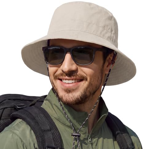 Durio Wasserdichter Regenhut Herren Damen - UPF 50+ Sonnenhut Outdoor - Atmungsaktiver Fischerhut, Faltbarer Wanderhut & Anglerhut