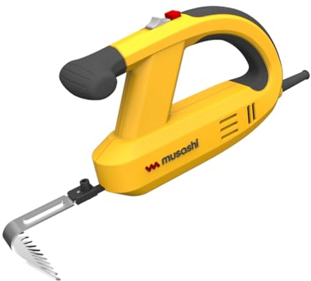 Musashi Gartenhacke Vibrierende, Unkraut jäten, Unkraut ziehen, lockern und jäten, Rasen- und Wegepflege, bis zu 30 Tage unkrautfrei (WE700-Elektrisch)
