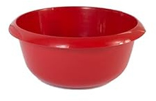 (Pack of 3) Round Kitchen Household Cleaning Washing UP Bowl, 8L Capacity, Plastic Assorted Colour (3, Glitter RED)