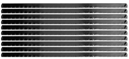 DXZXDJIU Laubsägeblätter,Sägeblätter, 10 Stück 6 x 0,24 x 0,016 Dekupiersägeblätter Pin-End-Dekupiersägeblatt aus Kohlenstoffstahl 16T for Schneiden von Holz, Metall und Kunststoff
