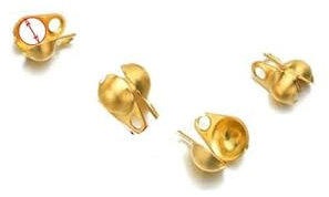 100 Stück/Los Edelstahl 18 Karat Gold 1,5 2 2,4 3,2 mm Kugelkette Kalotte End Crimp Bead Connector für DIY Schmuckherstellung Lieferant-Gold 1,5 mm