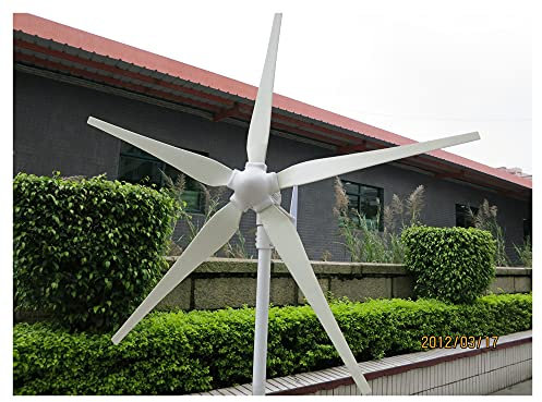 Generador de energía eólica 5 Blade 600W Generador de energía eólica eólica y fuente de alimentación híbrida solar for la pesca doméstica - Energía eólica terrestre