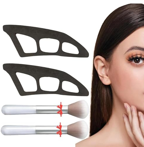 4 Stück Eyetour Lidschatten Schablone, 2025 Neue Lidschatten-Führungs werkzeug, Augen-Make-up-Hilfe mit Make-up-Pinsel, Quick Make-Up Eyetour Eyeshadow Tool