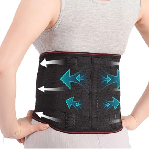 BraceTop Ceinture Lombaire Ceinture Dorsale Soutien Lombaire Réglables Acupuncture Auto-chauffante et Thérapie Magnétique Hommes Femmes Soulagement des Lombaires Inférieurs Pour Sciatique Scoliose XXL