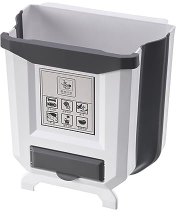 Pocoiau Cestino Sospeso in Cucina Can Controsoffitto Bin Bin Pieghevole Rifiuti Bidone Immondizia Bidone per Spazzatura per Auto da Campeggio A Casa