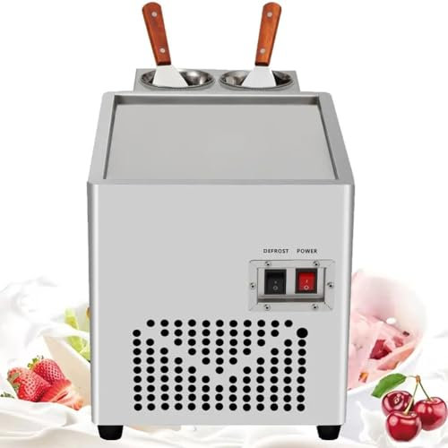 XSDAJSD Sorbetière Commerciale en Acier Inoxydable pour Glaces sautées, avec Moule carré de 32,6 x 26,6 cm, pour Bars, cafés et pâtisseries.