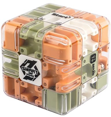 Large Labyrinth 3D Maze Cube, Logical Challenge 3x3 Maze Puzzle Cube Toy for Stress Relief & Logic Development, Educational Focus Game Gift For Home Family Gatherings (Colour)