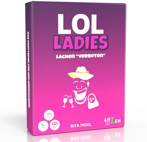 LOL LADIES – Lachen verboten: Das witzige Partyspiel für Frauen zum Mädelsabend, JGA & Freundinnenrunde | lustiges Kartenspiel mit 110 Karten | ab 16 Jahren | Geschenk für Frauen & beste Freundin