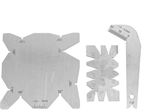 3Pcs Drill Bits Angle Gauge Set, Alloy Steel Angle Measuring Gage, Hand Measure Tools with High Hardness and Resistance, Multi Angle Design for Precision Drilling and Woo