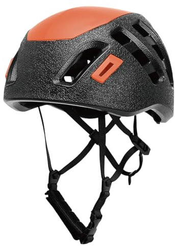 Oxtxuzdm Casco sportivo leggero traspirante per assorbimento degli urti Casco da arrampicata per speleologia all'aperto e alpinismo Casco da arrampicata da uomo