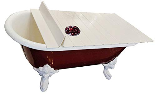 Cubierta plegable para bañera, panel aislante, a prueba de polvo, protector de baño de 22 (blanco, 146 cm), perfecto para decoración del hogar, spa y baño