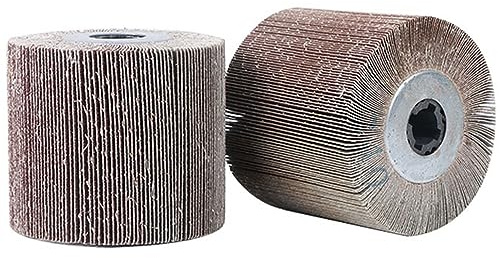 2 Stück 120 mm Lamellenschleiftuch for Edelstahl – Trommelschleifscheibe mit Körnung 60/80/120/180/240/320(240grit)