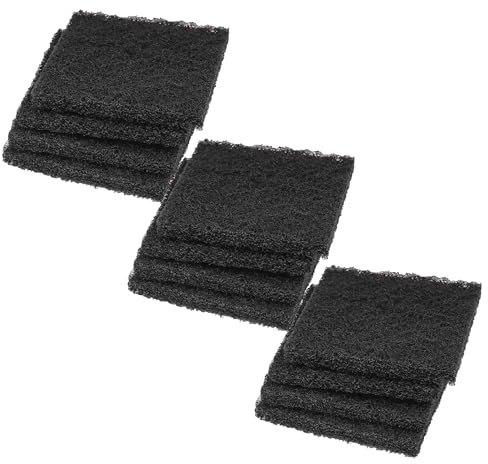vhbw 12x Aktivkohlefilter Ersatz für Naber 8011178 für Mülleimer | Abfalleimer - 9,5 x 9,5 x 1 cm