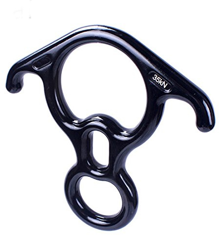 35KN Terminal Rescue Figura 8 Discendente con Bent-ear Rappelling Gear Dispositivo di Belaying Per Outdoor Rock Climbing Aerial Silks Yoga Swings Hammock